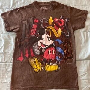 Disney Mickey Mouse Graphic Brown T-Shirt